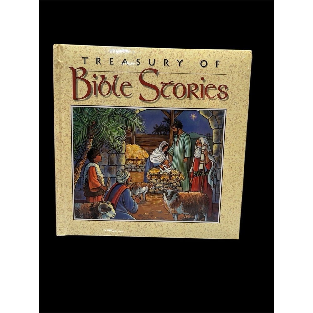 Treasury Of Bible Stories Hardcover Soft Cushioned Binding Gold Edges 1997